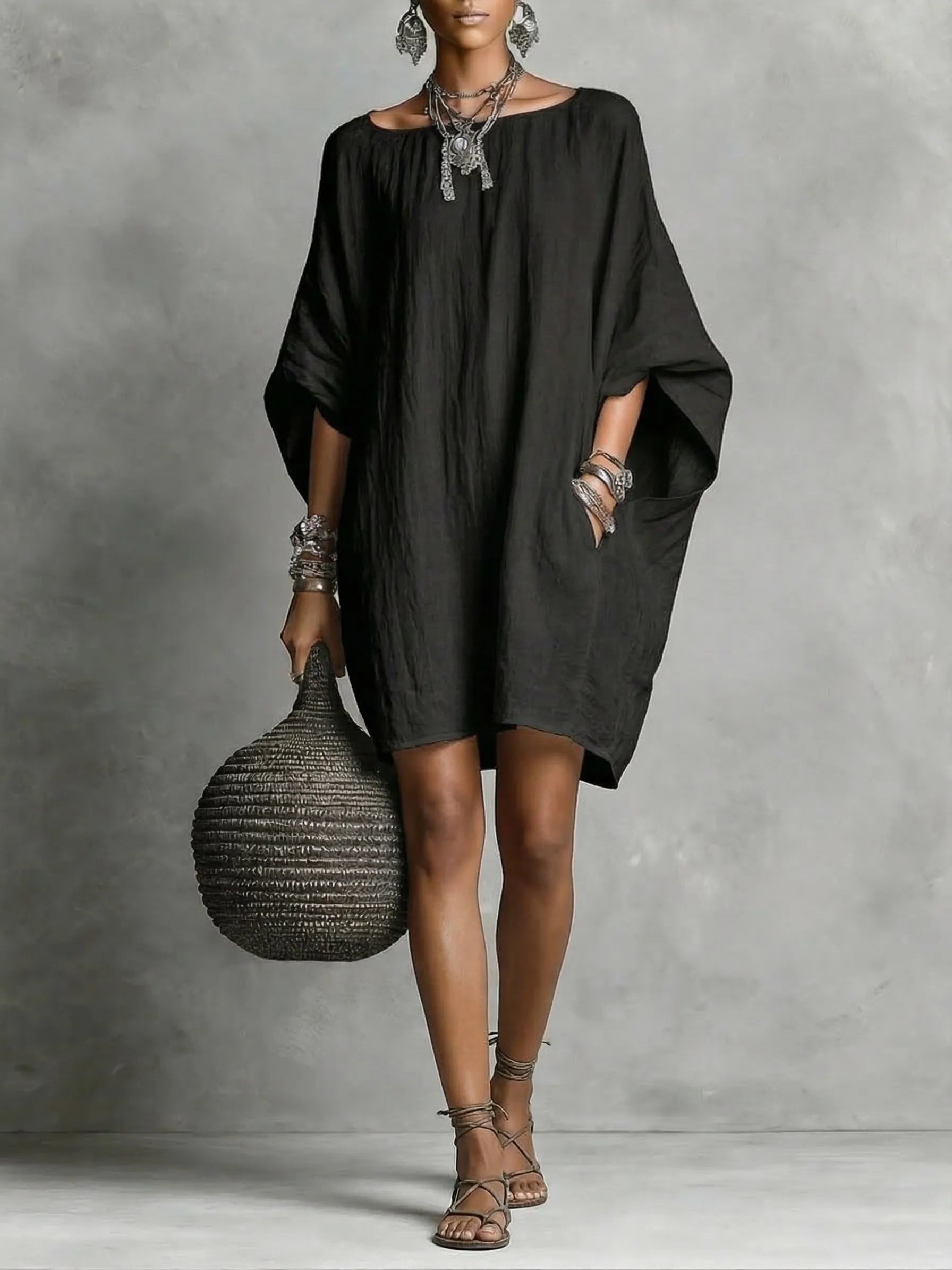 Hot Sale❤️ Casual cotton and linen dress