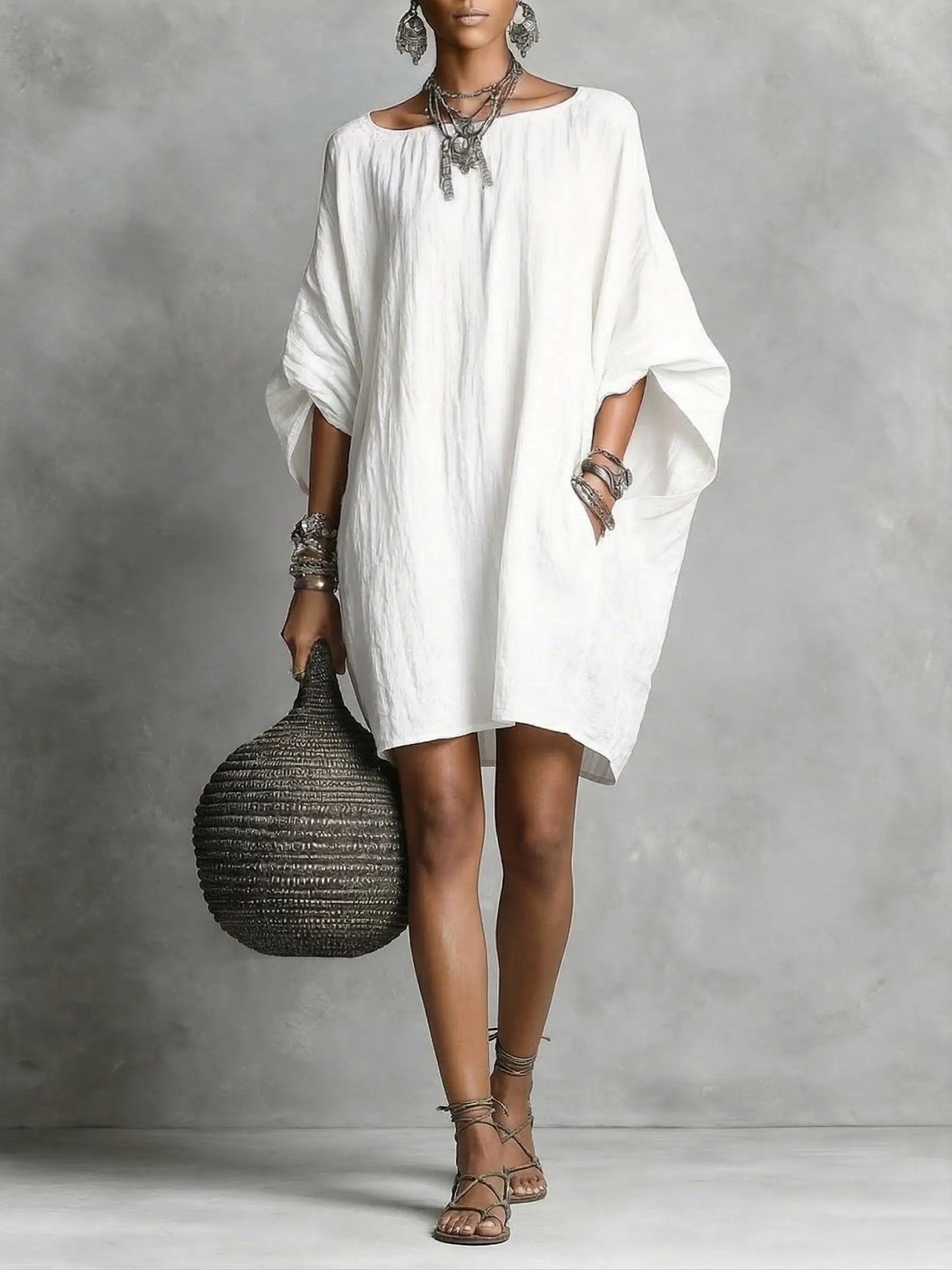 Hot Sale❤️ Casual cotton and linen dress